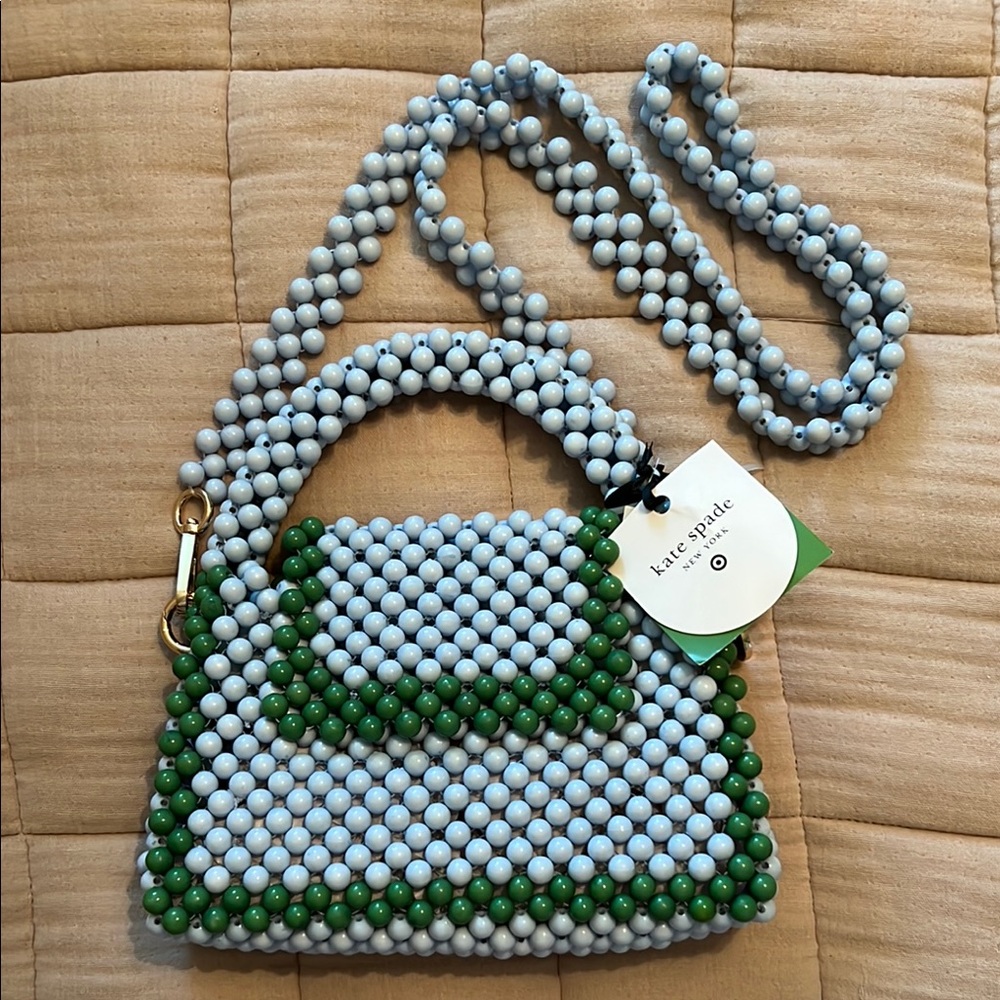 NWT Target Kate Spade Beaded Green and Blue Handbag